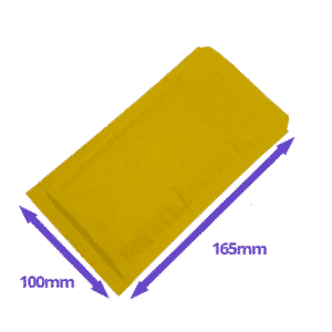Gold Arofol Envelopes - Size 1 - 100x165mm - Pack Of 200